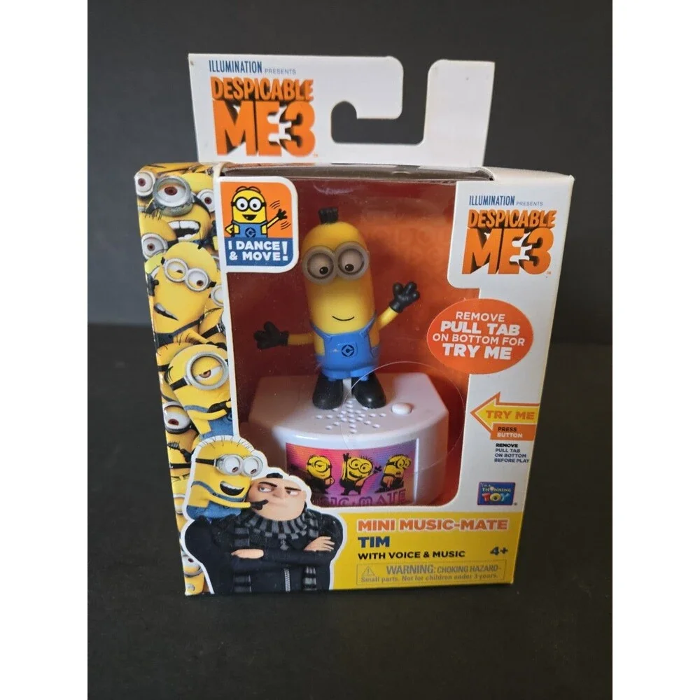 Despicable Me3 Mini Music-Mate Tim With Voice & Music New In Box Tested